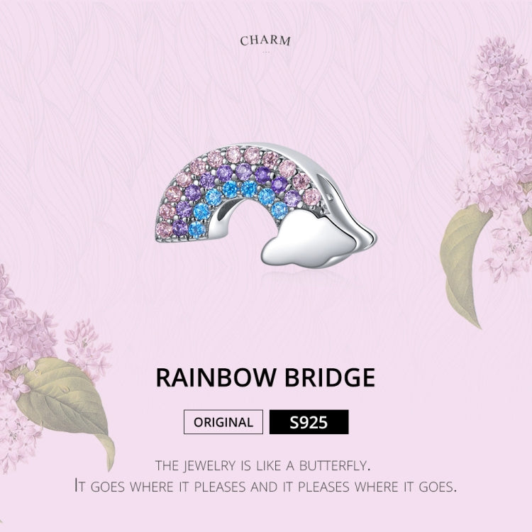 S925 Sterling Silver Rainbow Bridge Beads DIY Bracelet Necklace Accessories