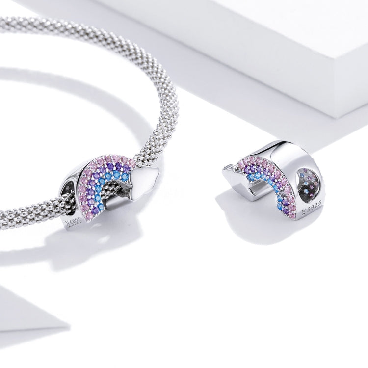 S925 Sterling Silver Rainbow Bridge Beads DIY Bracelet Necklace Accessories