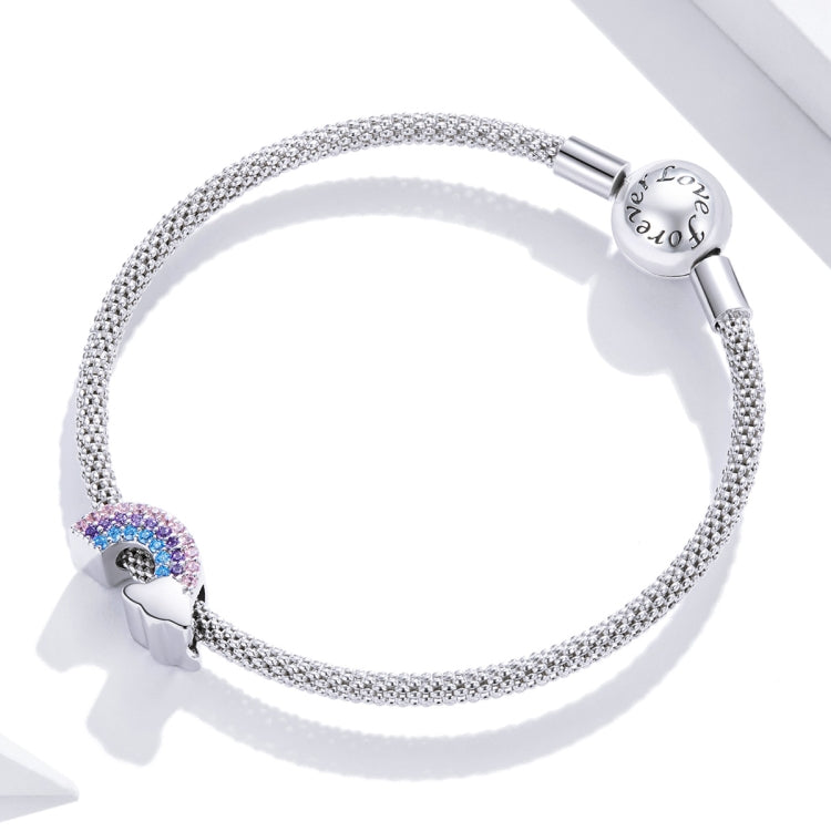 S925 Sterling Silver Rainbow Bridge Beads DIY Bracelet Necklace Accessories