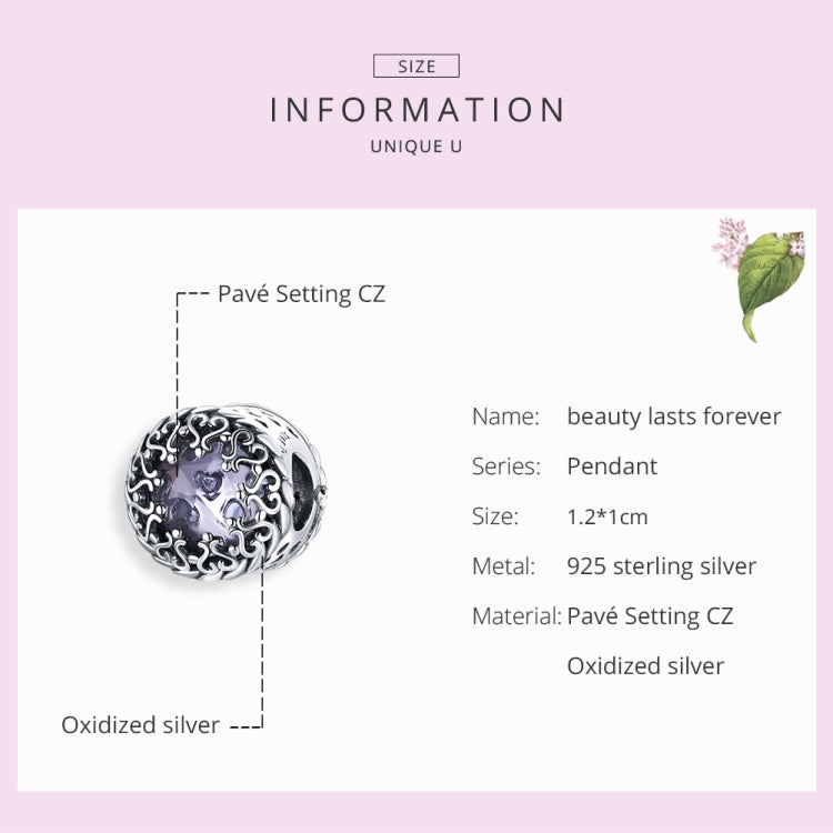 S925 Sterling Silver Eternal Beauty Beads DIY Bracelet Necklace Accessories