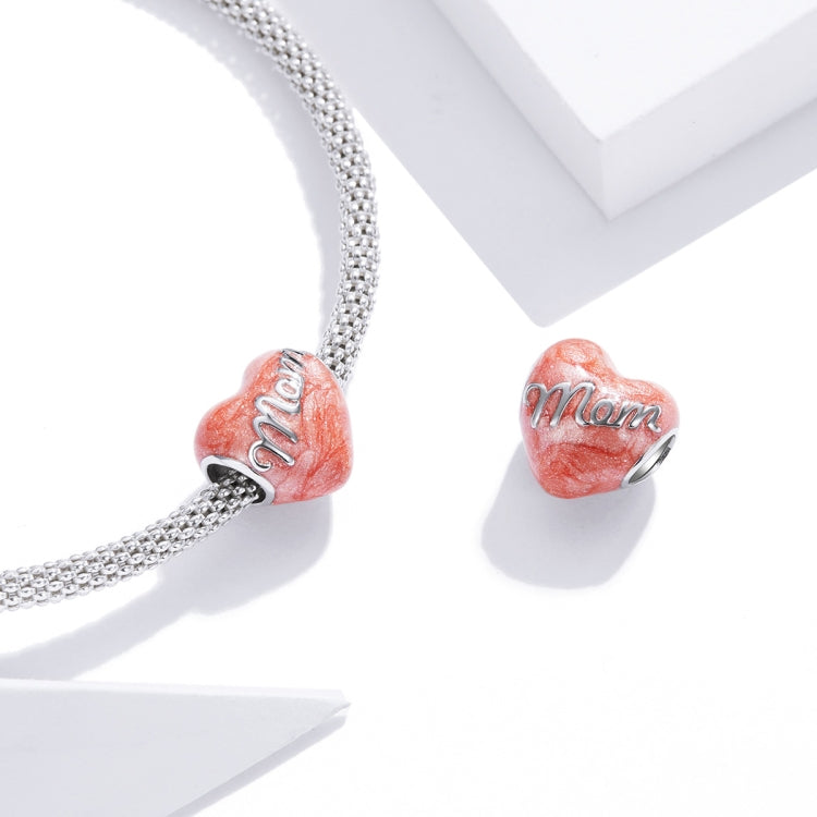 S925 Sterling Silver Thankful Heart Beads DIY Bracelet Necklace Accessories