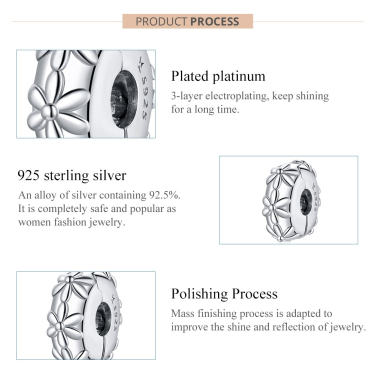 S925 Sterling Silver Flower Beads DIY Bracelet Necklace Accessories