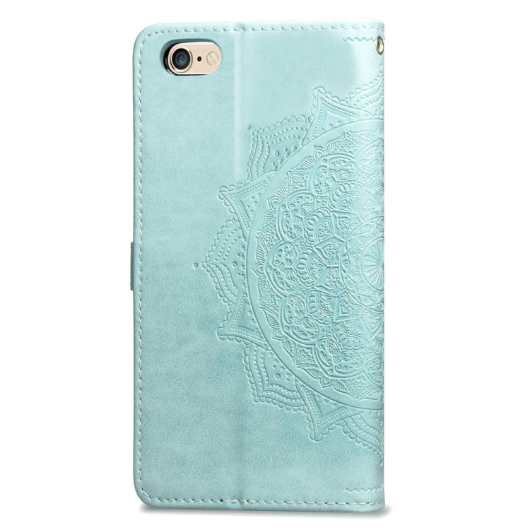 For iPhone 6 Plus Halfway Mandala Embossing Pattern Horizontal Flip Leather Case with Holder & Card Slots & Wallet & Lanyard