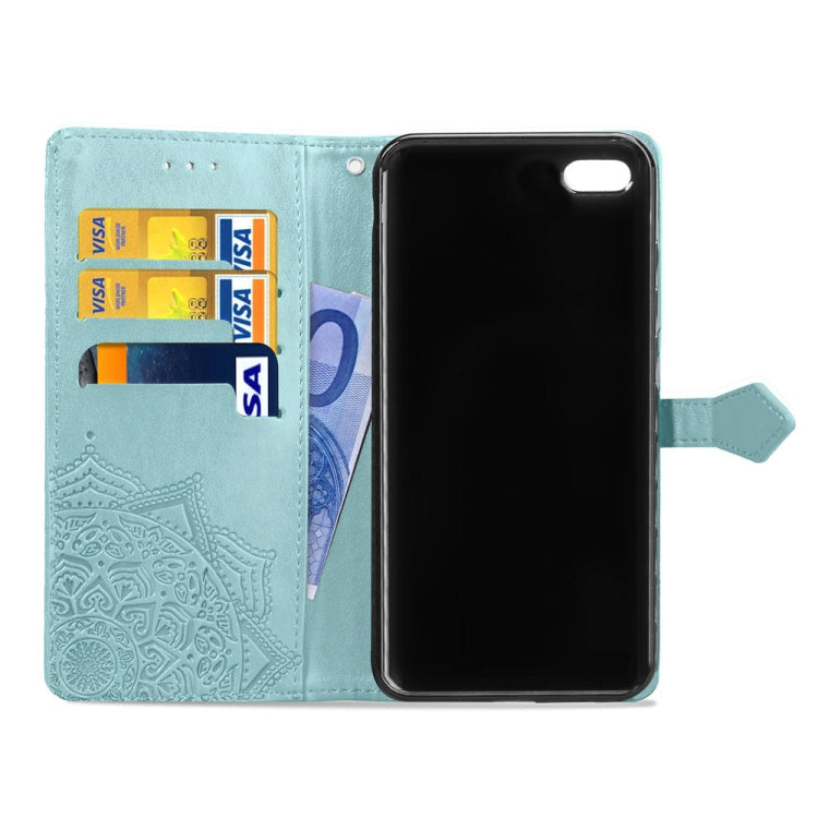 For iPhone 6 Plus Halfway Mandala Embossing Pattern Horizontal Flip Leather Case with Holder & Card Slots & Wallet & Lanyard