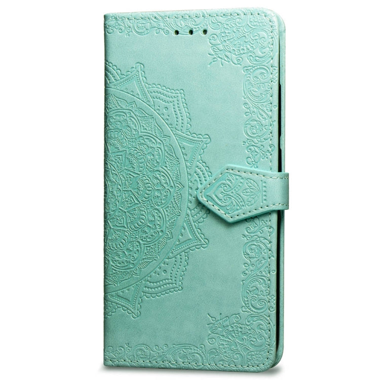 For iPhone XS Max Halfway Mandala Embossing Pattern Horizontal Flip Leather Case with Holder & Card Slots & Wallet & Lanyard