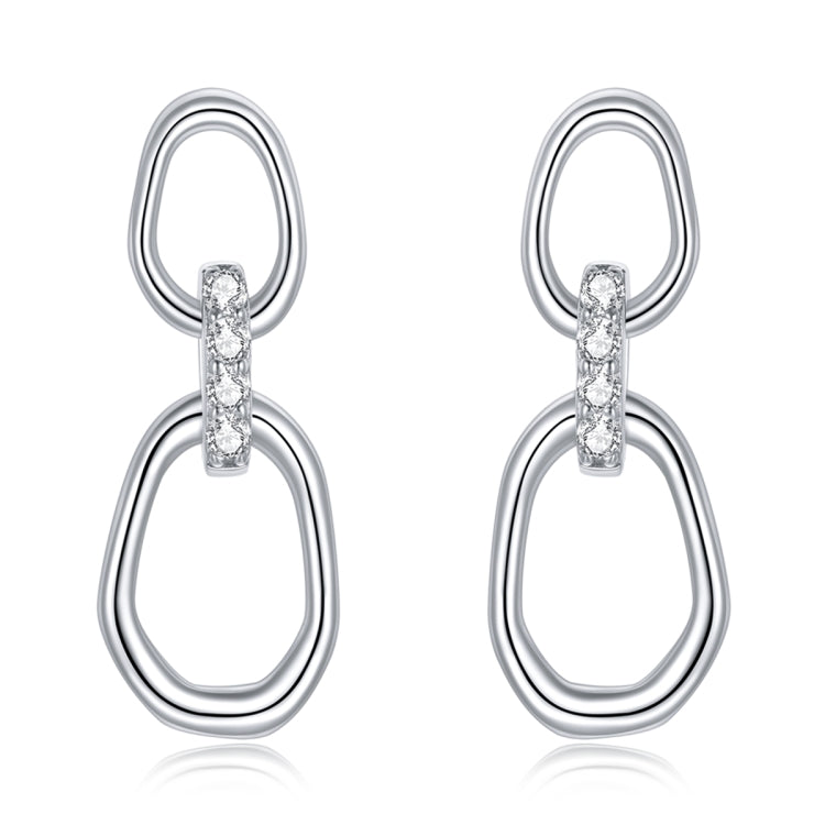 S925 Sterling Silver Simple Geometry Women Earrings