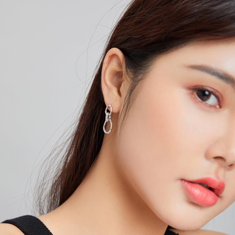 S925 Sterling Silver Simple Geometry Women Earrings