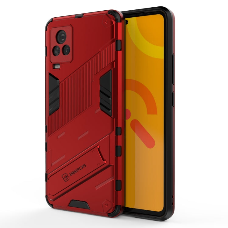 Punk Armor 2 in 1 PC + TPU Shockproof Case with Invisible Holder For vivo iQOO 7
