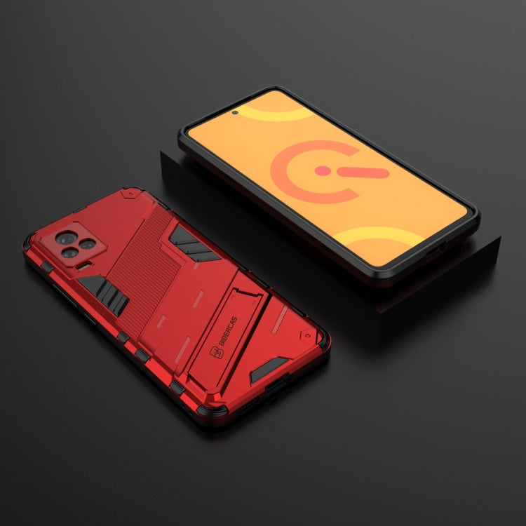 Punk Armor 2 in 1 PC + TPU Shockproof Case with Invisible Holder For vivo iQOO 7