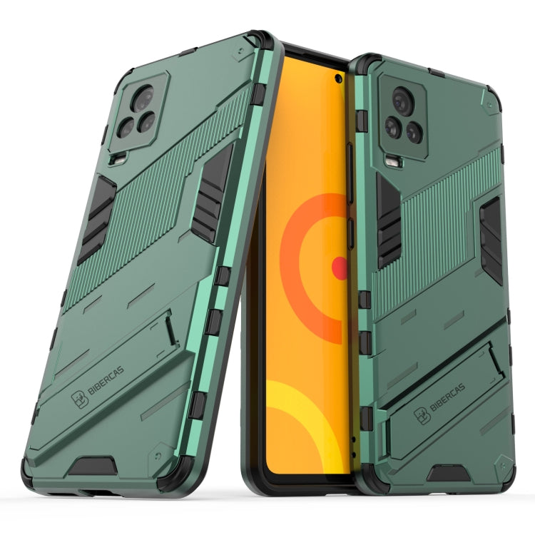 Punk Armor 2 in 1 PC + TPU Shockproof Case with Invisible Holder For vivo iQOO 7