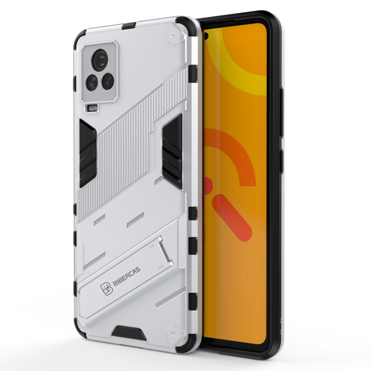 Punk Armor 2 in 1 PC + TPU Shockproof Case with Invisible Holder For vivo iQOO 7