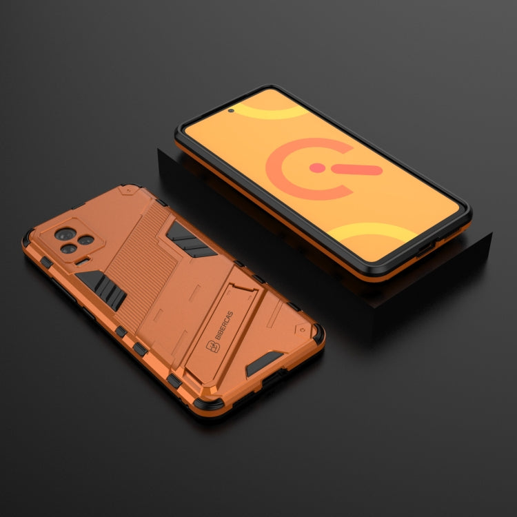 Punk Armor 2 in 1 PC + TPU Shockproof Case with Invisible Holder For vivo iQOO 7