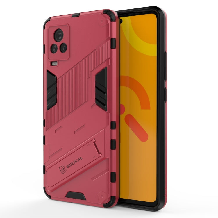 Punk Armor 2 in 1 PC + TPU Shockproof Case with Invisible Holder For vivo iQOO 7