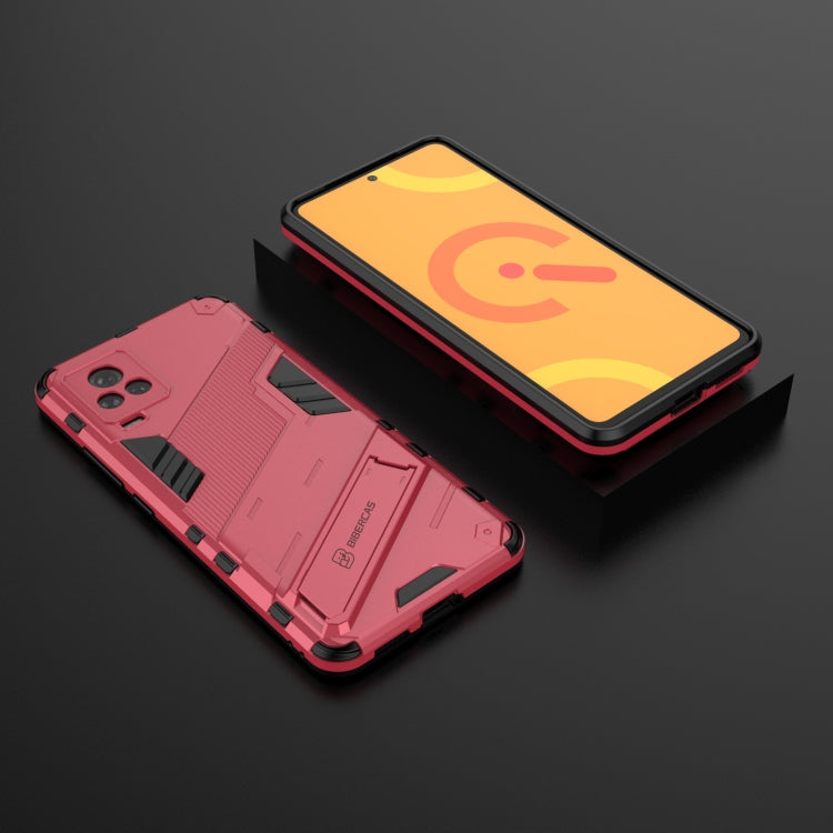 Punk Armor 2 in 1 PC + TPU Shockproof Case with Invisible Holder For vivo iQOO 7