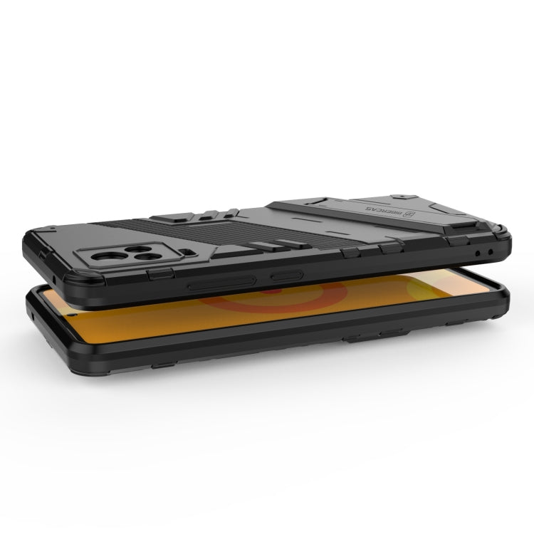 Punk Armor 2 in 1 PC + TPU Shockproof Case with Invisible Holder For vivo iQOO 7