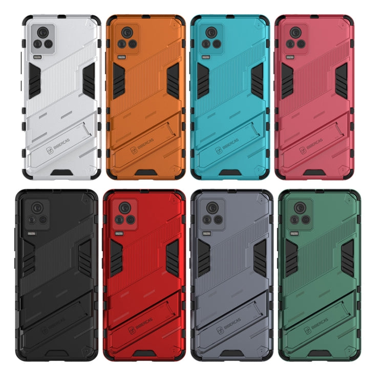 Punk Armor 2 in 1 PC + TPU Shockproof Case with Invisible Holder For vivo iQOO 7