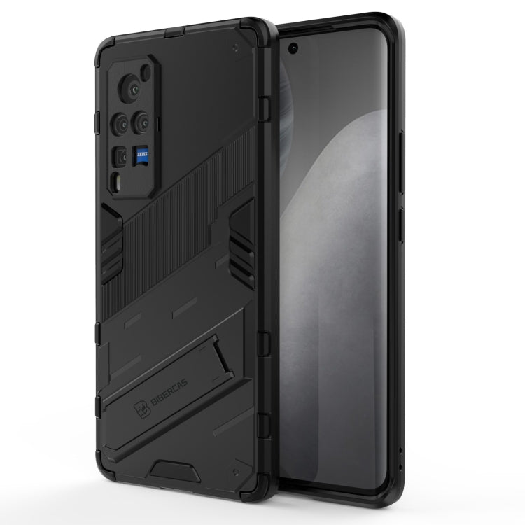 Punk Armor 2 in 1 PC + TPU Shockproof Case with Invisible Holder For vivo X60 Pro