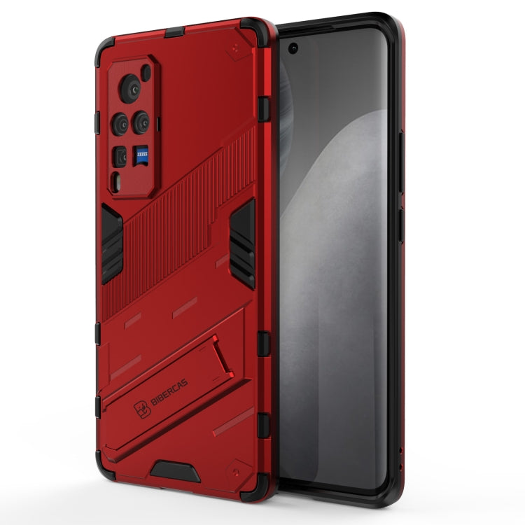 Punk Armor 2 in 1 PC + TPU Shockproof Case with Invisible Holder For vivo X60 Pro