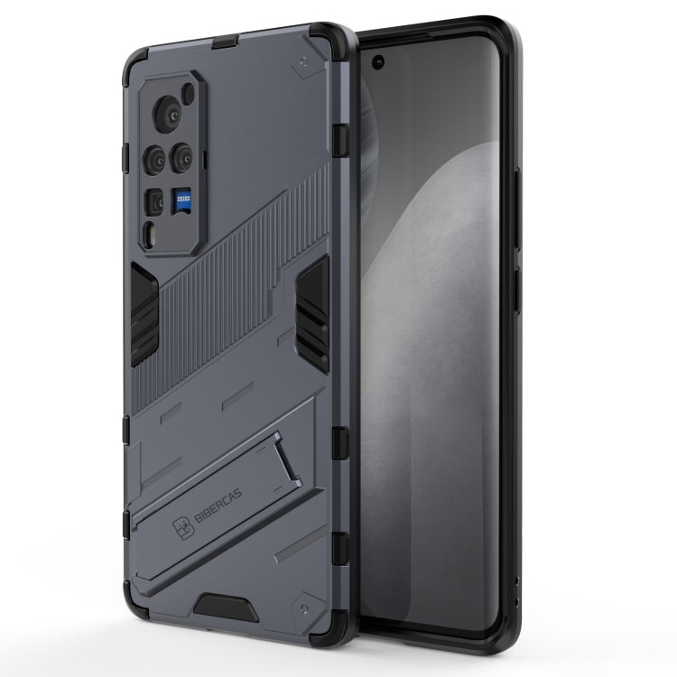 Punk Armor 2 in 1 PC + TPU Shockproof Case with Invisible Holder For vivo X60 Pro