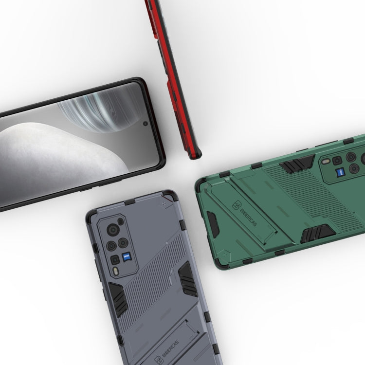 Punk Armor 2 in 1 PC + TPU Shockproof Case with Invisible Holder For vivo X60 Pro