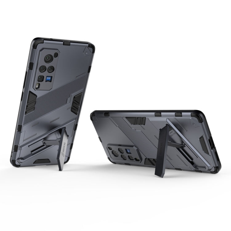 Punk Armor 2 in 1 PC + TPU Shockproof Case with Invisible Holder For vivo X60 Pro