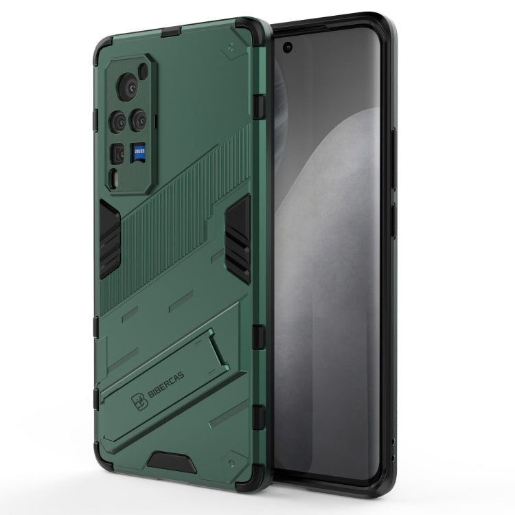 Punk Armor 2 in 1 PC + TPU Shockproof Case with Invisible Holder For vivo X60 Pro
