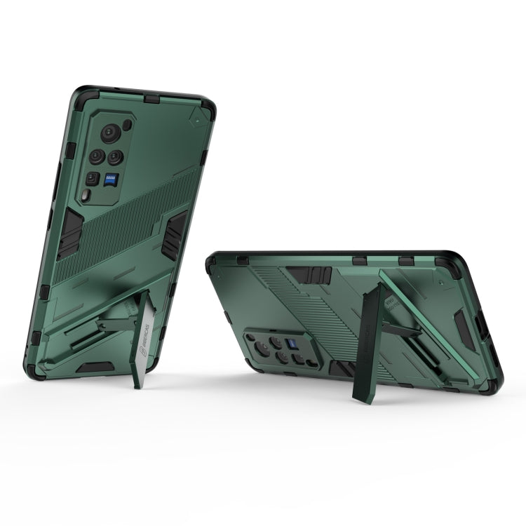 Punk Armor 2 in 1 PC + TPU Shockproof Case with Invisible Holder For vivo X60 Pro