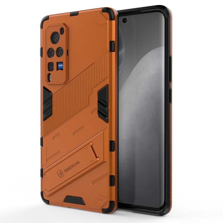 Punk Armor 2 in 1 PC + TPU Shockproof Case with Invisible Holder For vivo X60 Pro