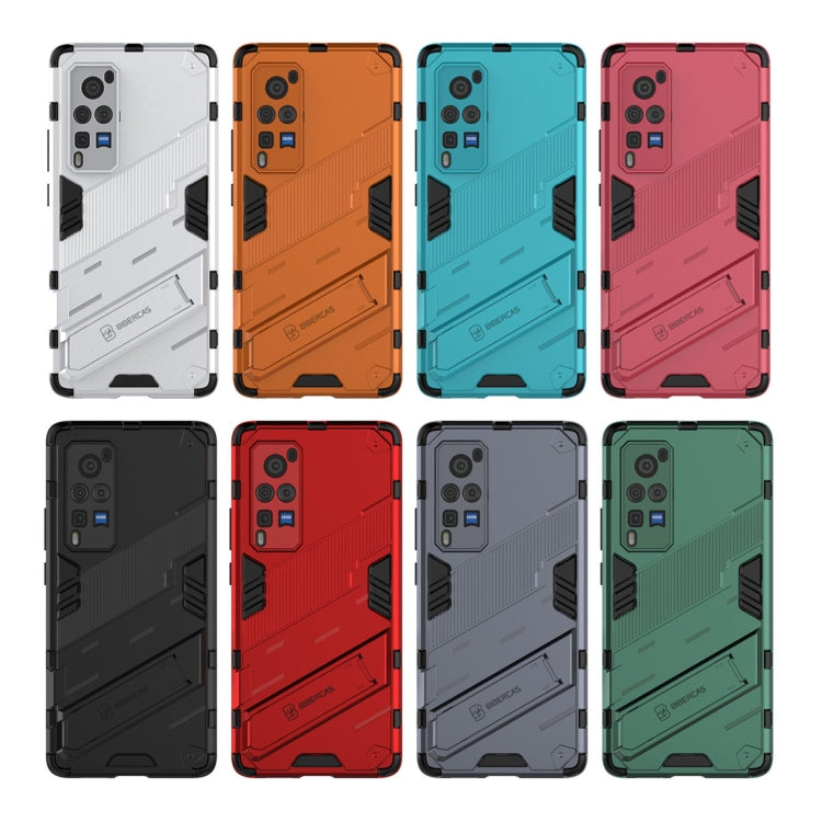Punk Armor 2 in 1 PC + TPU Shockproof Case with Invisible Holder For vivo X60 Pro