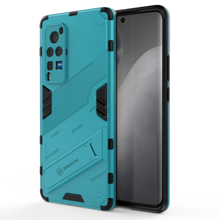 Punk Armor 2 in 1 PC + TPU Shockproof Case with Invisible Holder For vivo X60 Pro