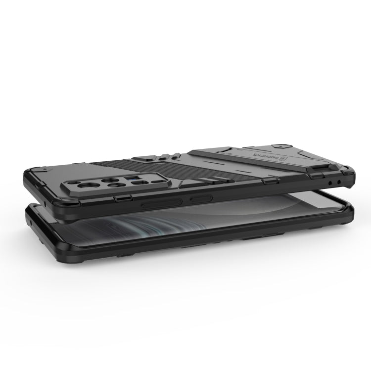 Punk Armor 2 in 1 PC + TPU Shockproof Case with Invisible Holder For vivo X60 Pro