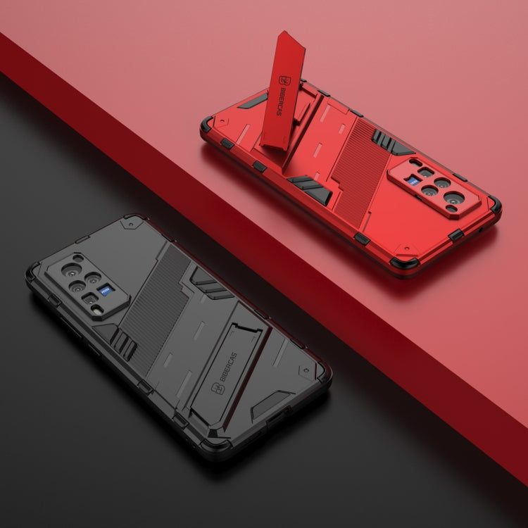 Punk Armor 2 in 1 PC + TPU Shockproof Case with Invisible Holder For vivo X60 Pro