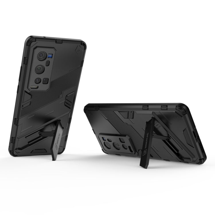 Punk Armor 2 in 1 PC + TPU Shockproof Case with Invisible Holder For vivo X60 Pro Plus 5G