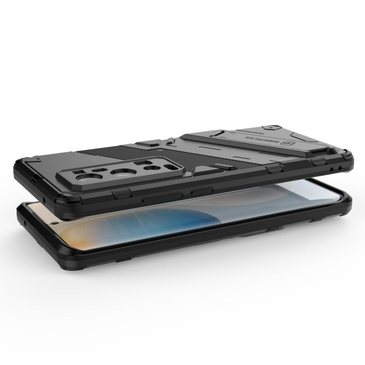 Punk Armor 2 in 1 PC + TPU Shockproof Case with Invisible Holder For vivo X60 Pro Plus 5G