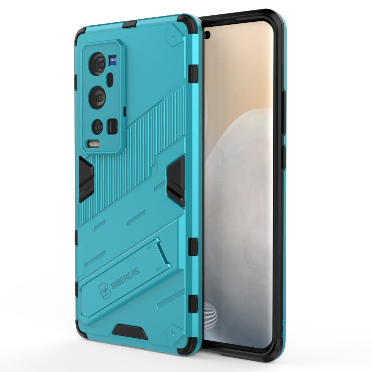 Punk Armor 2 in 1 PC + TPU Shockproof Case with Invisible Holder For vivo X60 Pro Plus 5G