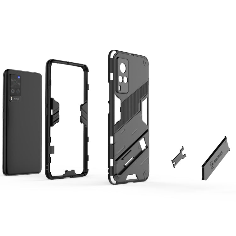 Punk Armor 2 in 1 PC + TPU Shockproof Case with Invisible Holder For vivo X60 5G