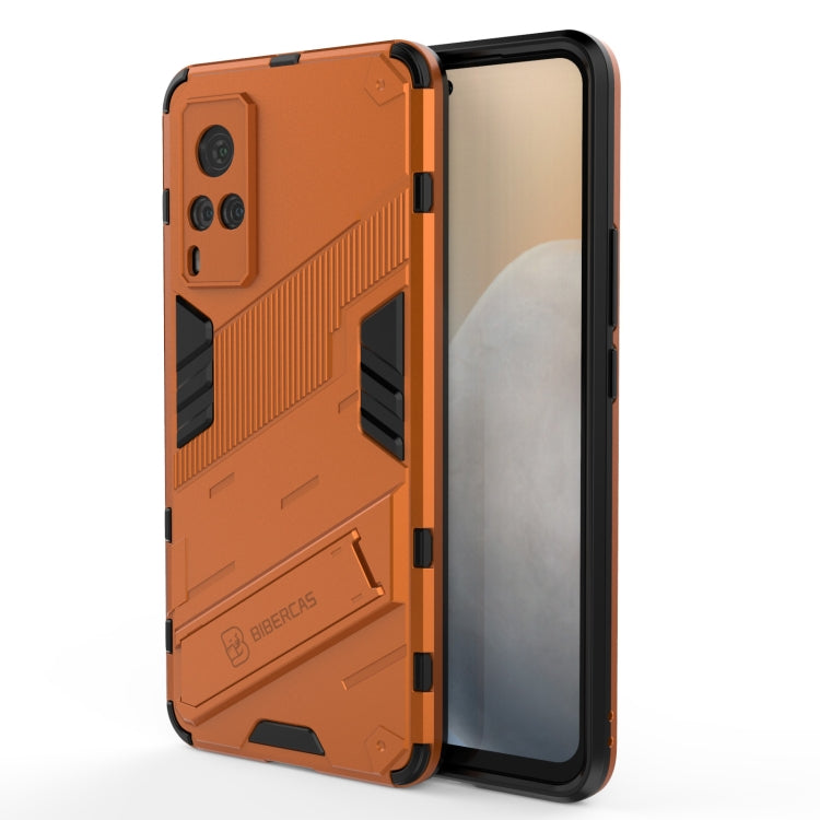 Punk Armor 2 in 1 PC + TPU Shockproof Case with Invisible Holder For vivo X60 5G