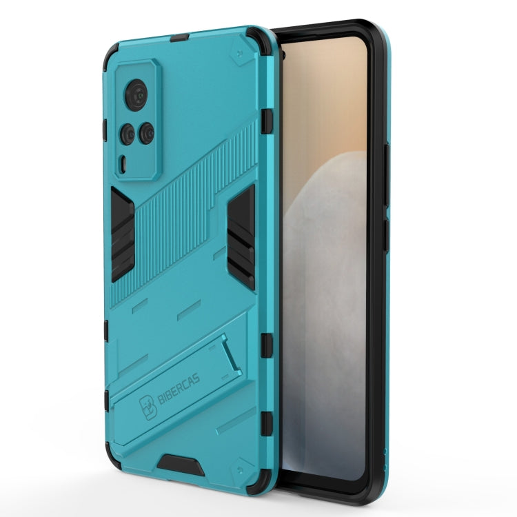 Punk Armor 2 in 1 PC + TPU Shockproof Case with Invisible Holder For vivo X60 5G