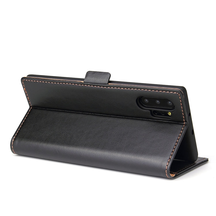 For Galaxy Note10+ Dermis Texture PU +TPU Horizontal Flip Leather Case with Holder & Card Slots & Wallet