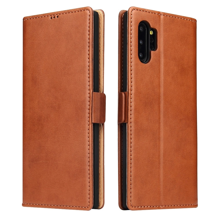 For Galaxy Note10+ Dermis Texture PU +TPU Horizontal Flip Leather Case with Holder & Card Slots & Wallet