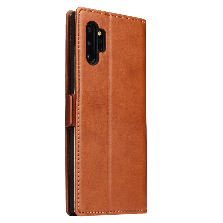 For Galaxy Note10+ Dermis Texture PU +TPU Horizontal Flip Leather Case with Holder & Card Slots & Wallet