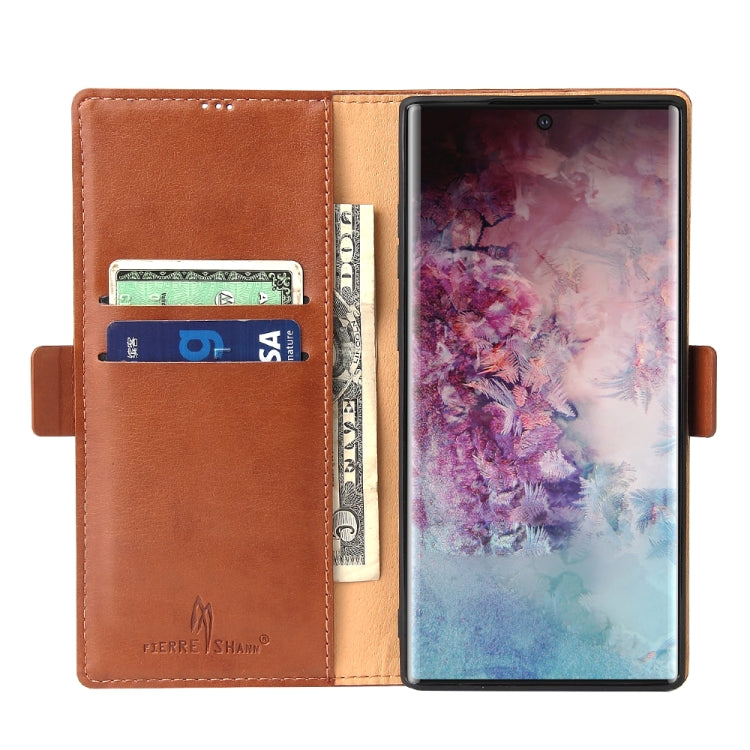 For Galaxy Note10+ Dermis Texture PU +TPU Horizontal Flip Leather Case with Holder & Card Slots & Wallet