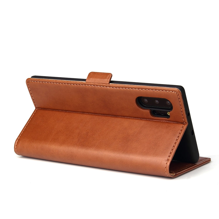 For Galaxy Note10+ Dermis Texture PU +TPU Horizontal Flip Leather Case with Holder & Card Slots & Wallet