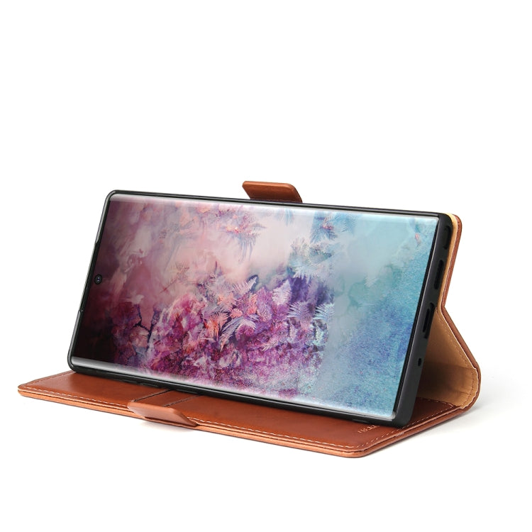 For Galaxy Note10+ Dermis Texture PU +TPU Horizontal Flip Leather Case with Holder & Card Slots & Wallet