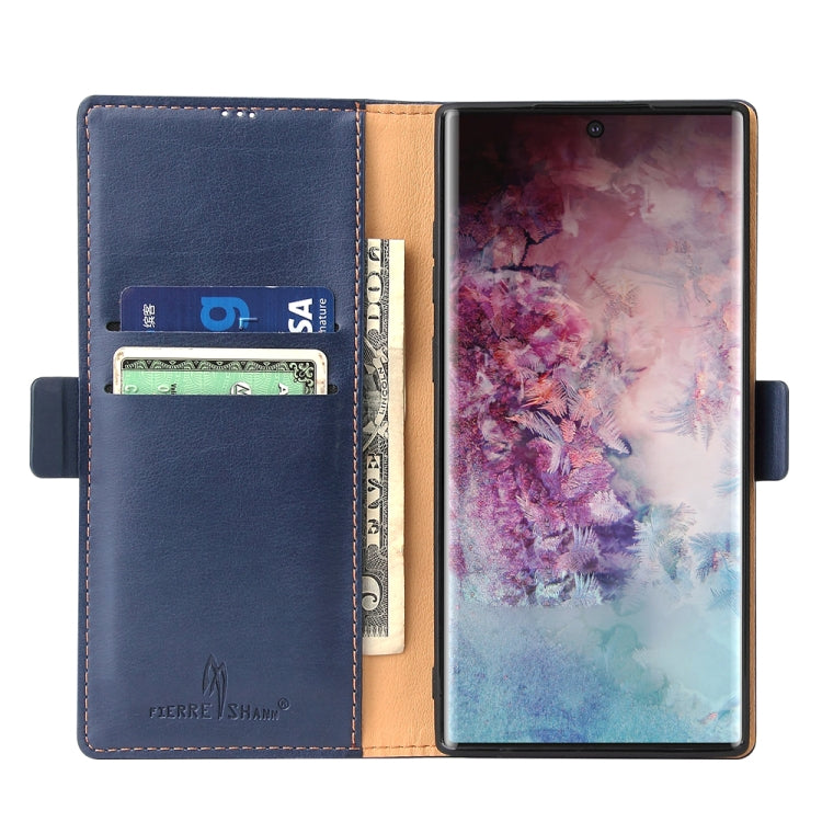 For Galaxy Note10+ Dermis Texture PU +TPU Horizontal Flip Leather Case with Holder & Card Slots & Wallet