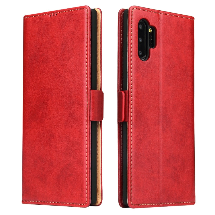 For Galaxy Note10+ Dermis Texture PU +TPU Horizontal Flip Leather Case with Holder & Card Slots & Wallet