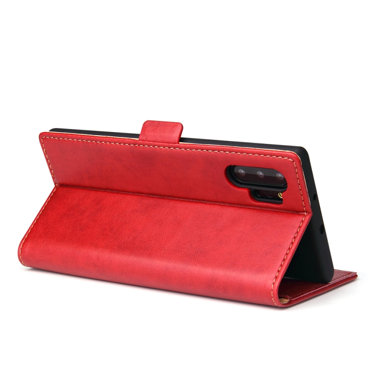 For Galaxy Note10+ Dermis Texture PU +TPU Horizontal Flip Leather Case with Holder & Card Slots & Wallet