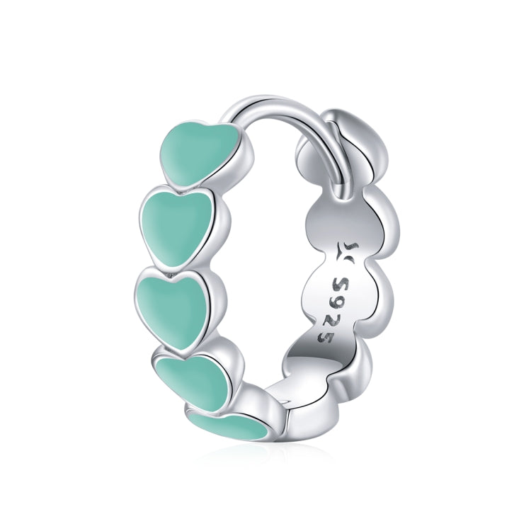 S925 Sterling Silver Heart Dripping Oil Women Earrings