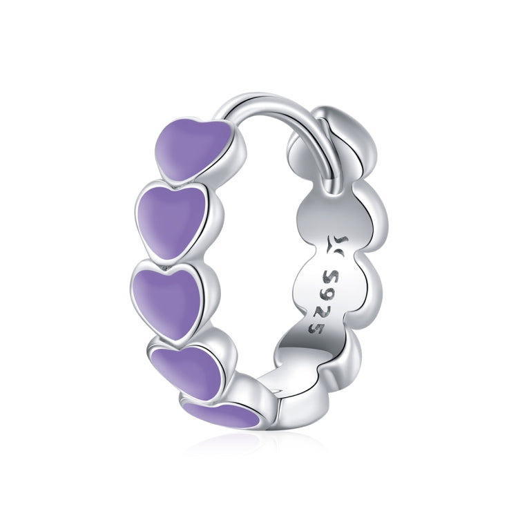 S925 Sterling Silver Heart Dripping Oil Women Earrings