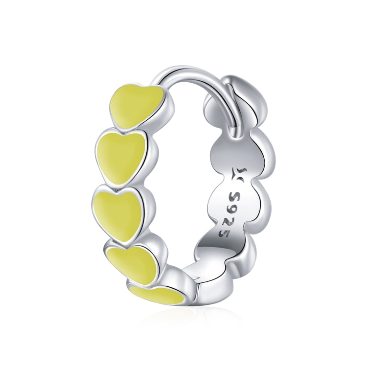 S925 Sterling Silver Heart Dripping Oil Women Earrings